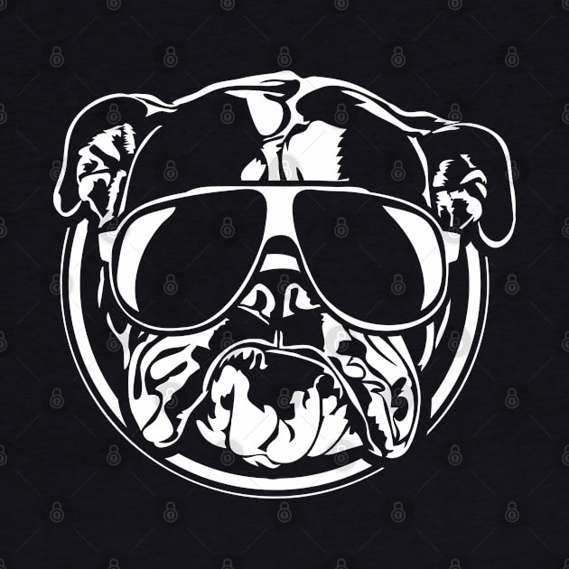 English Bulldog sunglasses cool dog British Bulldog by wilsigns